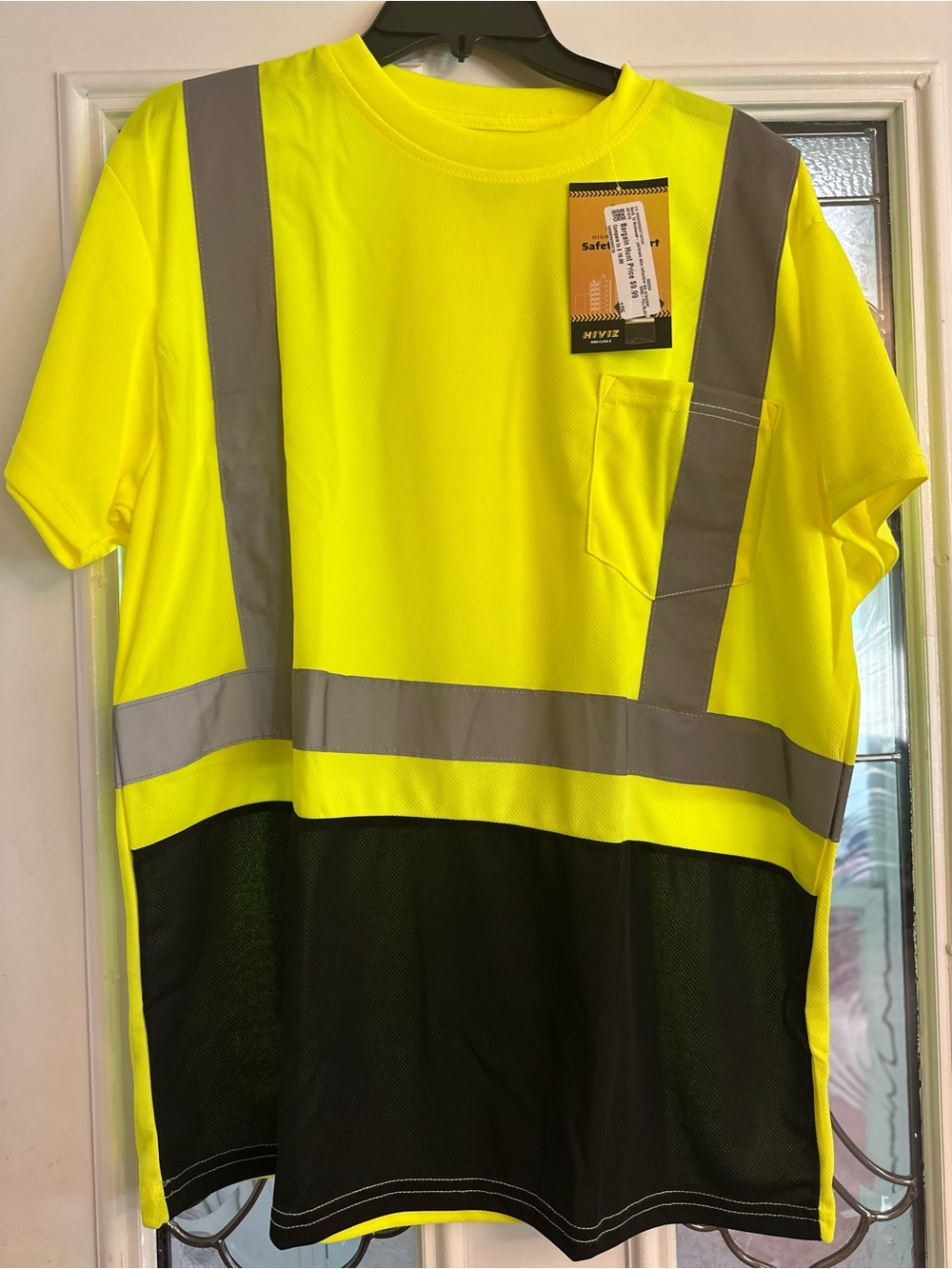 Hi-Vis Safety Short Sleeve Work Shirt - Yellow/Black